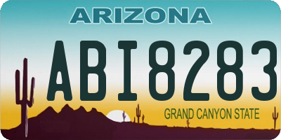 AZ license plate ABI8283