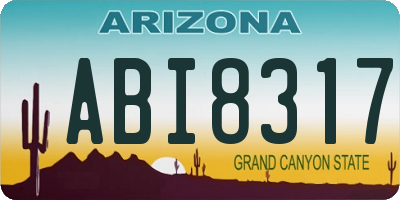 AZ license plate ABI8317