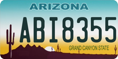 AZ license plate ABI8355