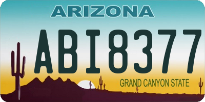 AZ license plate ABI8377