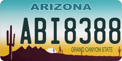 AZ license plate ABI8388