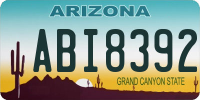 AZ license plate ABI8392