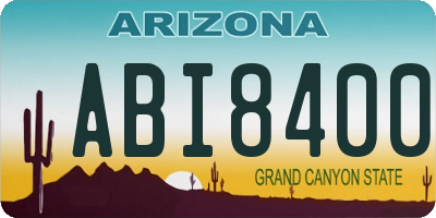 AZ license plate ABI8400