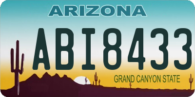 AZ license plate ABI8433