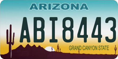 AZ license plate ABI8443