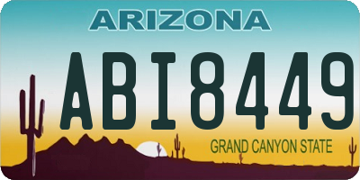 AZ license plate ABI8449