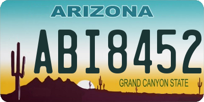 AZ license plate ABI8452