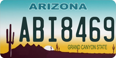 AZ license plate ABI8469
