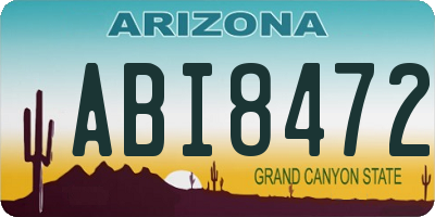 AZ license plate ABI8472
