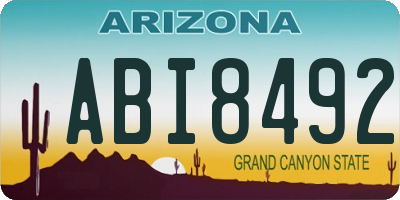 AZ license plate ABI8492