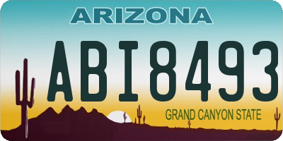 AZ license plate ABI8493