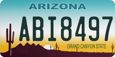 AZ license plate ABI8497