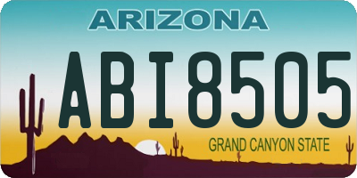 AZ license plate ABI8505