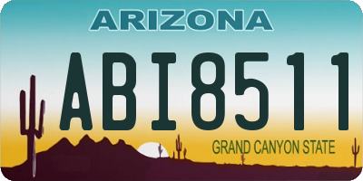 AZ license plate ABI8511