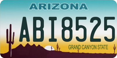 AZ license plate ABI8525
