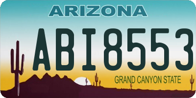 AZ license plate ABI8553