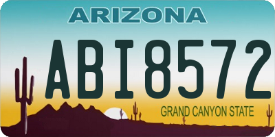 AZ license plate ABI8572