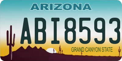AZ license plate ABI8593