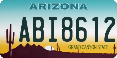 AZ license plate ABI8612