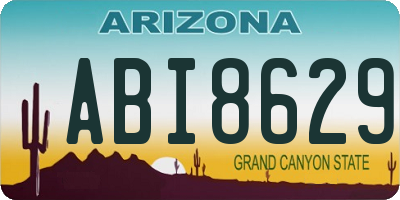 AZ license plate ABI8629