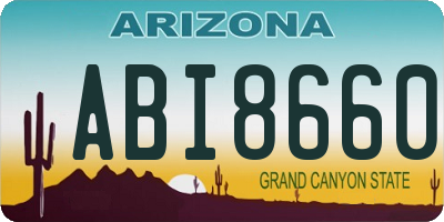 AZ license plate ABI8660