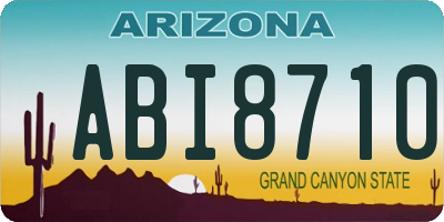 AZ license plate ABI8710