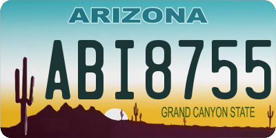 AZ license plate ABI8755