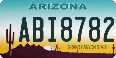 AZ license plate ABI8782