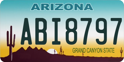 AZ license plate ABI8797