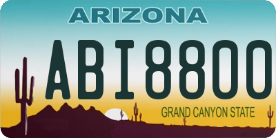 AZ license plate ABI8800