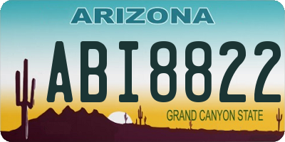 AZ license plate ABI8822