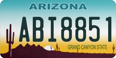 AZ license plate ABI8851
