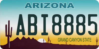 AZ license plate ABI8885