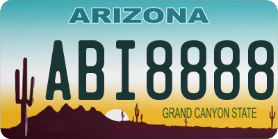 AZ license plate ABI8888