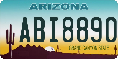 AZ license plate ABI8890