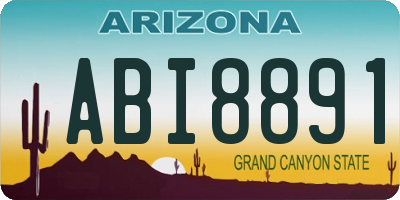 AZ license plate ABI8891