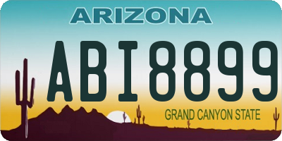 AZ license plate ABI8899
