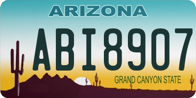 AZ license plate ABI8907