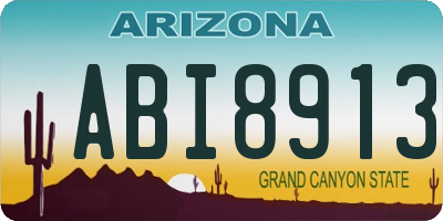 AZ license plate ABI8913