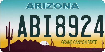 AZ license plate ABI8924