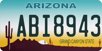 AZ license plate ABI8943