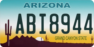 AZ license plate ABI8944