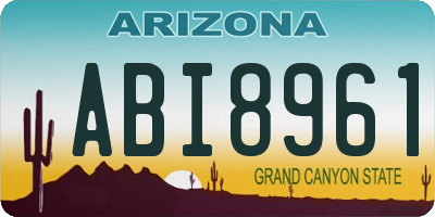 AZ license plate ABI8961