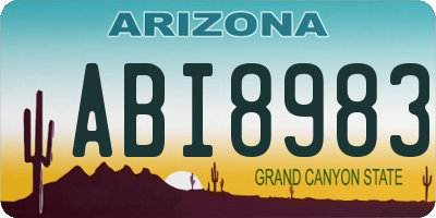 AZ license plate ABI8983