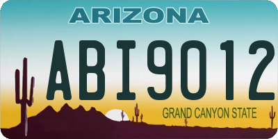 AZ license plate ABI9012