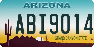 AZ license plate ABI9014