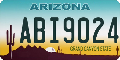 AZ license plate ABI9024