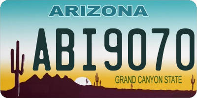 AZ license plate ABI9070