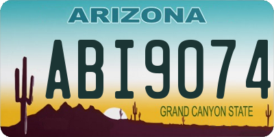 AZ license plate ABI9074
