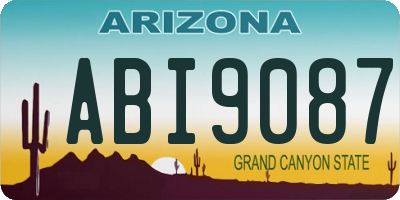 AZ license plate ABI9087